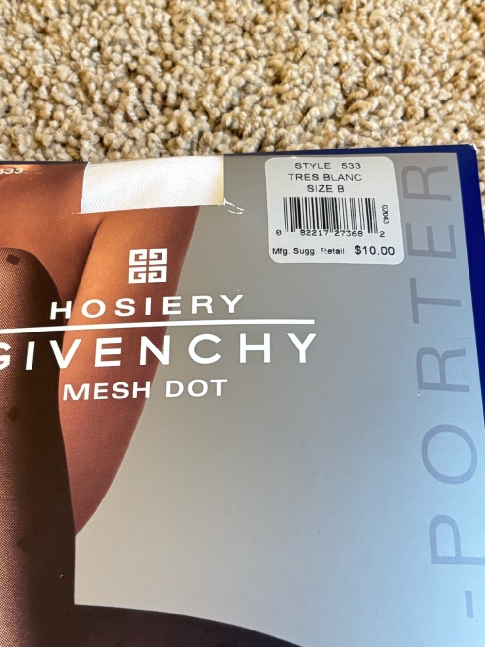 Givenchy Hosiery | Mesh Dots| White | Size B - NWT - Picture 3 of 5